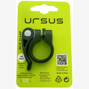 Sadelpindklemme med hurtigudl�ser Ursus �40,0 mm aluminium - sort