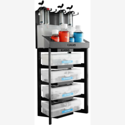 Elvedes spr�jtestation til udluftning af spr�jter og bremsev�ske