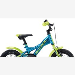 XXlite 12" drengecykel i aluminium, med fodbremse - bl/lime grn