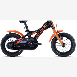 XXlite 12" drengecykel i aluminium, med fodbremse - sort/orange