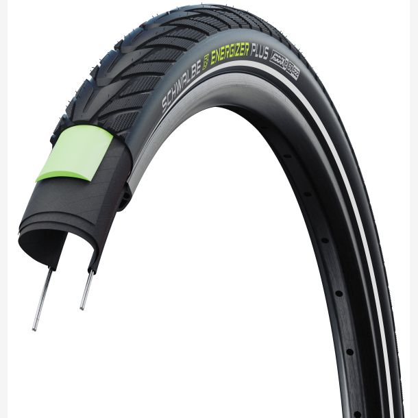 Schwalbe Energizer Plus GreenGuard D�k 28 x 2,15" / 55-622 mm - sort med refleksstribe