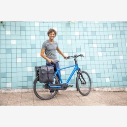 Dobbelt cykeltaske New Looxs Odense Double MIK 39 liter 34 x 16 x 38 cm (x2) - sort