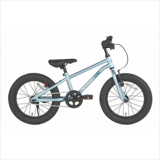 B�rnecykel U-GO Scout S1 16" med fodbremse og brede d�k - Isbl�