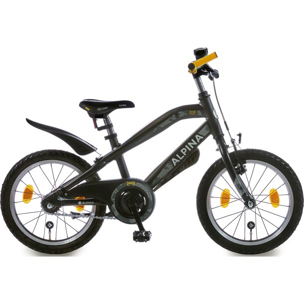 18" Alpina Trial drengecykel aluminium ramme, fodbremse - space mat sort
