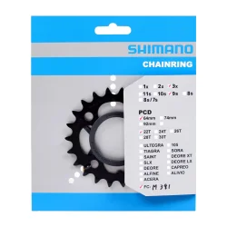  Shimano klinge 22T FC-M391 sort