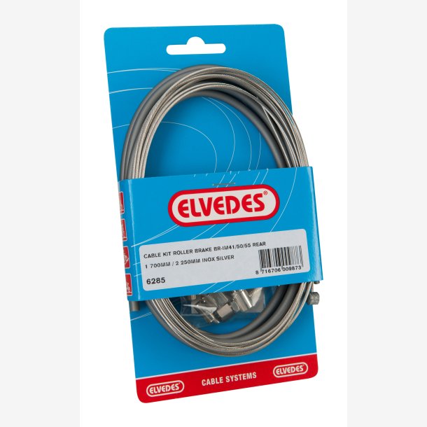 RollerBremse cable kit Elvedes BR-IM85/81/55/45 1700mm / 2250mm stainless steel - black (blister)