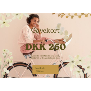 Cykelonline.dk - Gavekort  250 kr. - den perfekte gave til alle