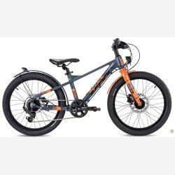 0 tommer letvgts alu cykel 7-gear - gr/orange