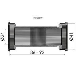 Elvedes krankboksadapter Twistfit BB86/92 Shimano 24mm