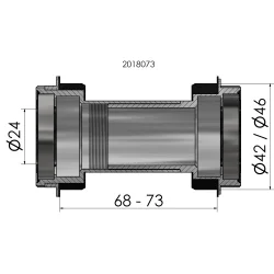 Elvedes krankboks adapter Twistfit BB30/PF30  Shimano 24mm