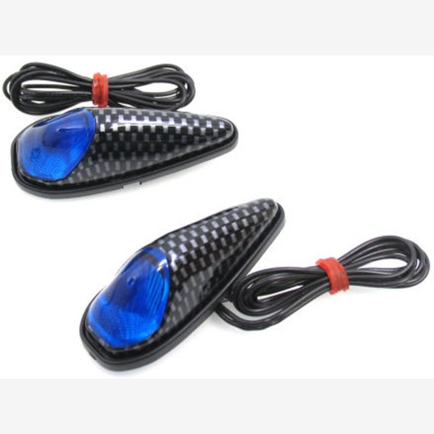 LED lights (stick-on) - blue / carbon exterior