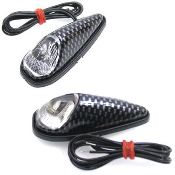 LED lights (stick-on) - white / carbon exterior