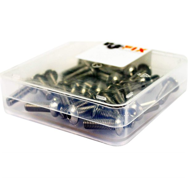 Bofix boks med sekskantet topstykke M6x16 rustfrit stl (25 stk.)