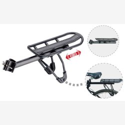 Rear carrier Massload alu with Sadelpind mounting - matt black