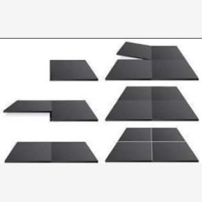 PVC gulvflise 50x50x1 a stk - sort