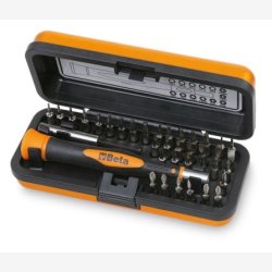 Bi-material microscrewdriver Beta 1256/C36 with 36 interchangeable 4-mm bits and magnetic extension