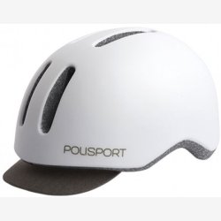 Cykelhjelm Polisport Commuter M (54-58cm) - matt white/ grey