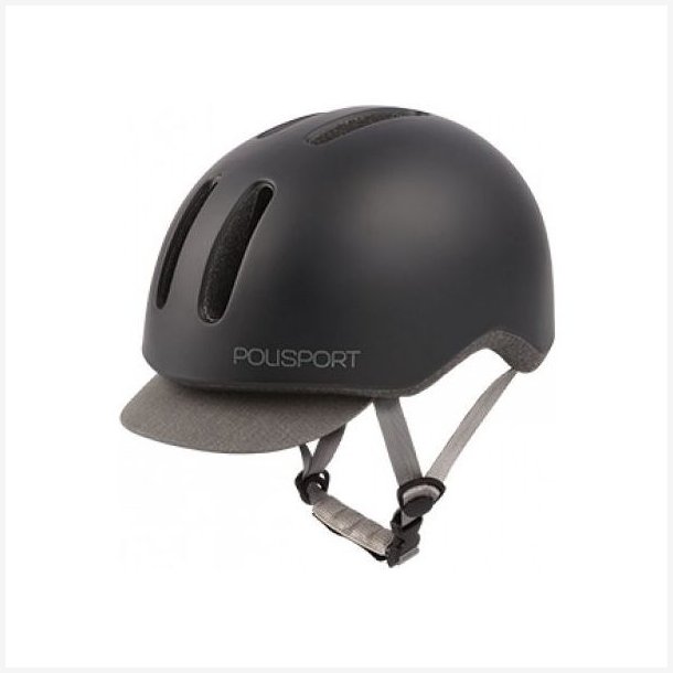 Cykelhjelm Polisport Commuter M (54-58cm) - sort-gr�