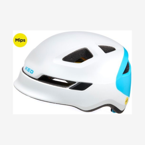 Cykelhjelm KED Pop Mips - medium (52-56 cm) - white blue