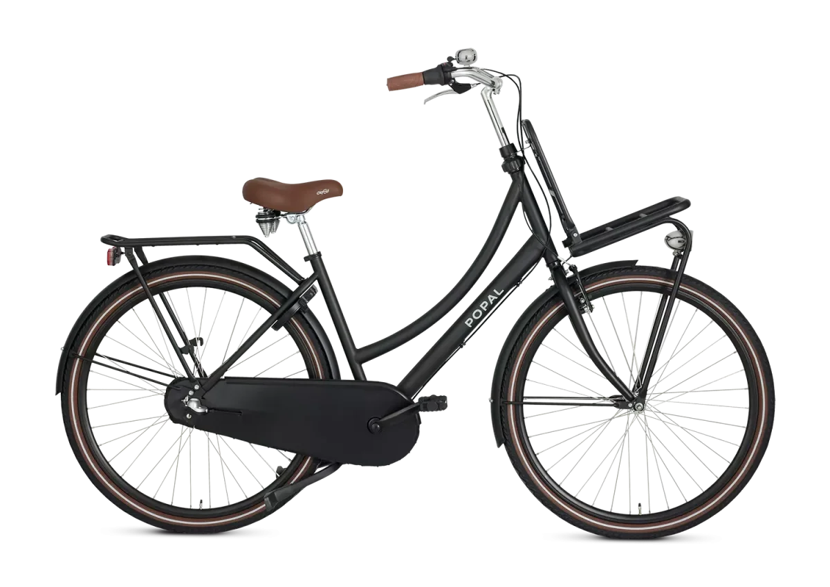 28 tommer damecykel Popal Daily Basic 3 gear, mat sort - 28" Cykler -