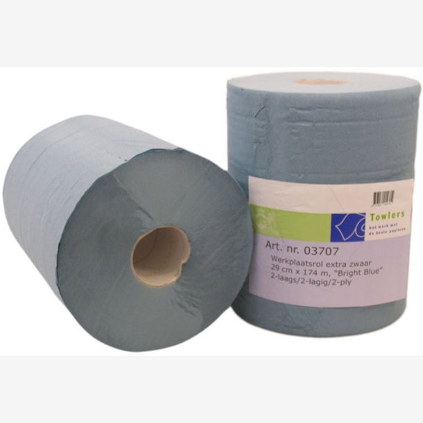 Industrial Cleaning Paper 26cm*190cm Blue  (2*Rolls)