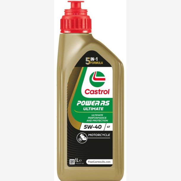 Olie Castrol RS Racing 4S 5W-40 - 1 liters flaske