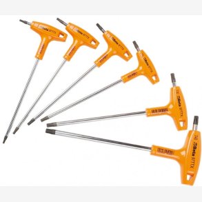 Set of 6 Offset Torx Key Wrenches Beta Tools 97TTX/S6 with Handle