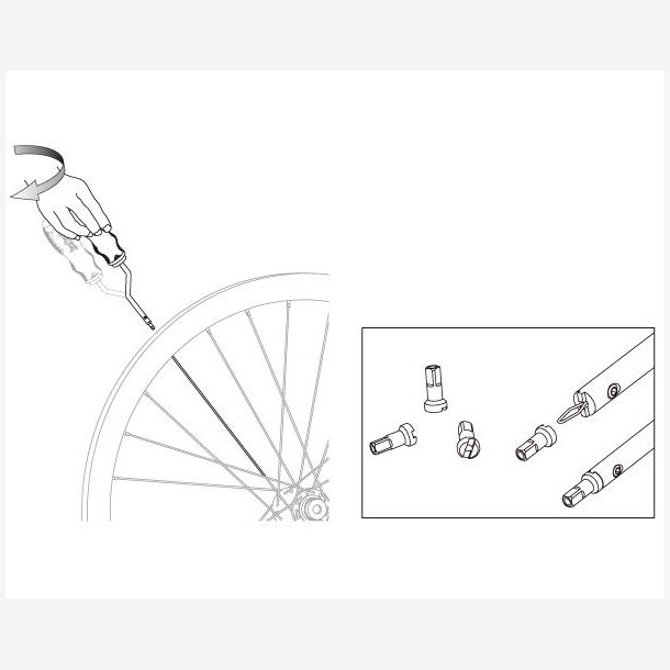 Rotatable Nipple Driver IceToolz 12S5 for Deep Rim