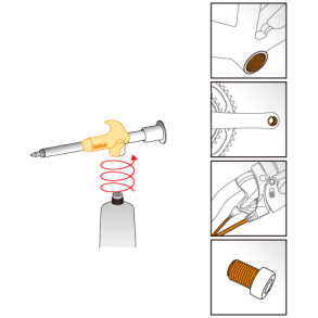 Grease gun including tube of copper grease IceToolz C278 (120 ml)