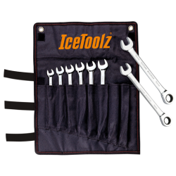IceToolz Combination Ratchet Wrench Set 41B8 - black