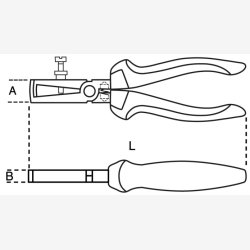 Wire stripping pliers, bi-material handles Beta Tools 1142BM