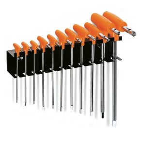 Set of 11 offset hexagon key wrenches Beta Tools 96T/SP11 with display