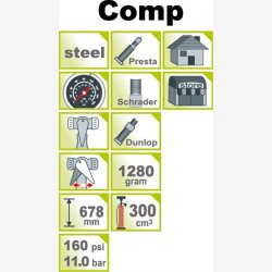 High pressure floor pump IceToolz 240A551 with pressure gauge 160PSI