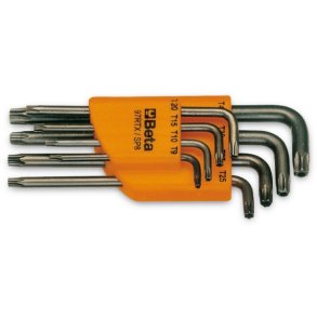 Set of 8 offset key wrenches Beta Tools  for Tamper Resistant Torx&reg; head screws