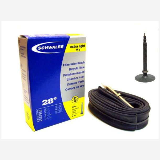Slange Schwalbe SV20 Extra Light 28" / 18/25-622/630 - 60mm valve