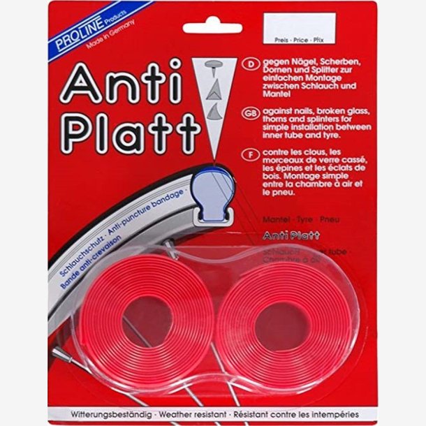 Anti-flat Proline puncture protection tape 25mm 28 x 1.1/16  - red