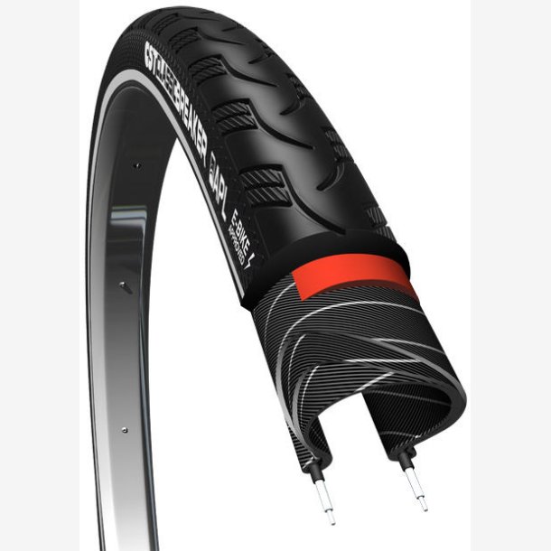 Dk  CST Breaker 28 x 1.40"/ 37-622mm anti-puncture - black with reflection