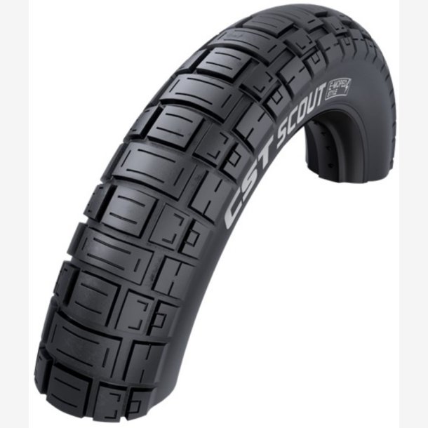 Fatbike dk CST Scout 20 x 4.00"/ 100-406 mm - sort med refleks