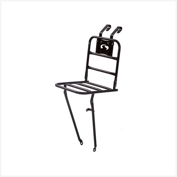 Frontlad Steco Comfort til 20-24" cykel 20 x 20 cm - blank sort