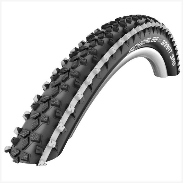 Dk Schwalbe Smart Sam Performance 26 x 2.25" / 57-559 mm - sort m/hvid stribe