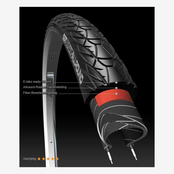 Dk CST Sensamo Classic Allround 28 x 1.40" / 37-622 mm - black with reflection