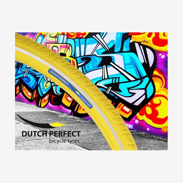 Dk Dutch Perfect 28 x 1.40" / 40-622mm non- puncture - yellow with reflection