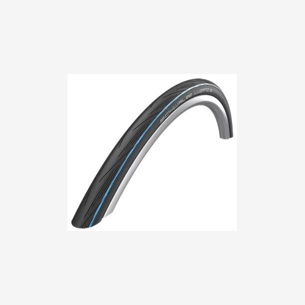 Foldable Dk Schwalbe Lugano 2 K-Guard 28 x 1.00" / 25-622 mm - black with blue stripes