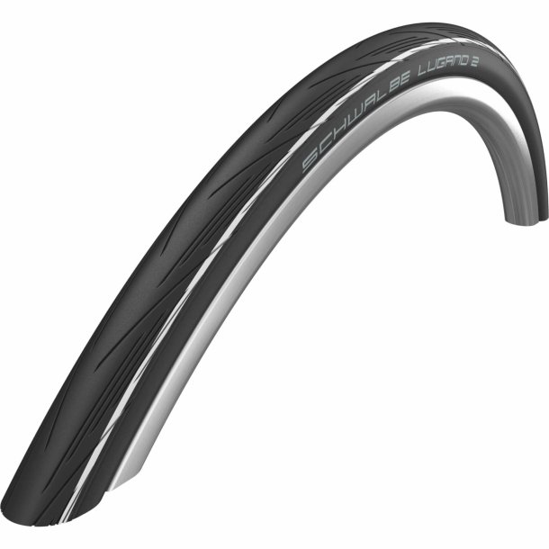 Dk Schwalbe Lugano 2 K-Guard 28 x 1,00"/ 25-622 - sort med hvid stribe