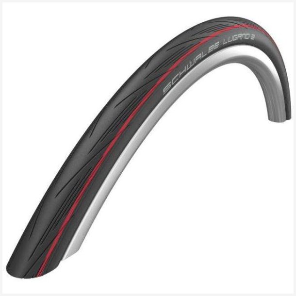 D�k Schwalbe Lugano 2 K-Guard 28 x 1.00" / 25-622 - sort med r�de striber