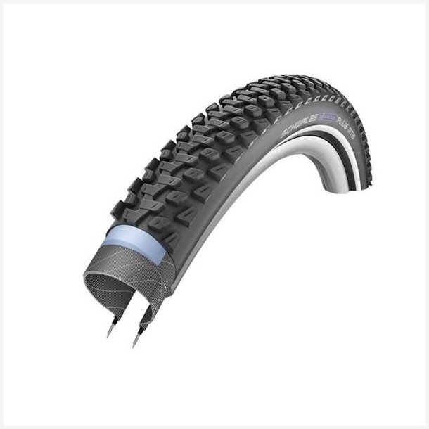 Dk Schwalbe Marathon Plus MTB SmartGuard 27,5 x 2,25"/ 57-584 - sort med refleksion