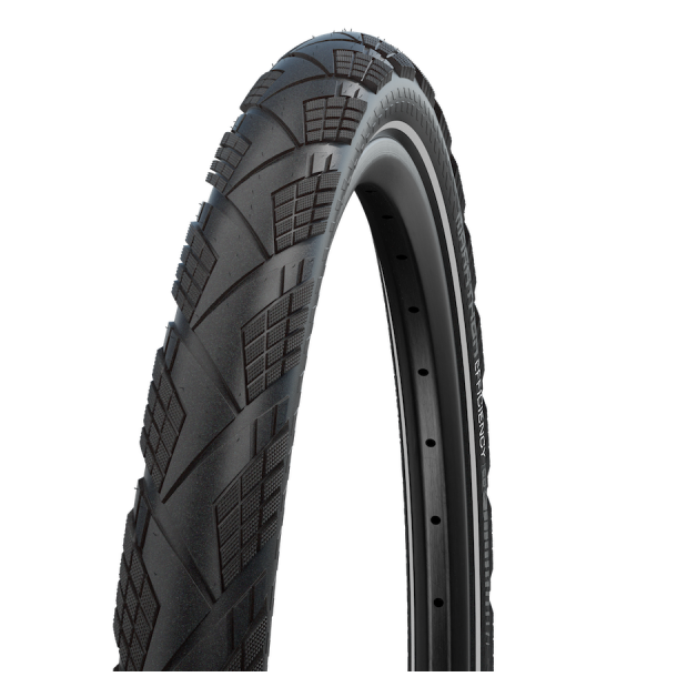 Foldedk Schwalbe Marathon Efficiency Super Race / V-Guard 27,5 x 2,15" / 55-584 - sort med refl