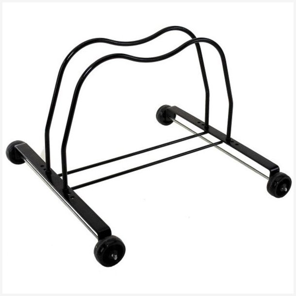 Cykelstander st�l sort med 4 hjul