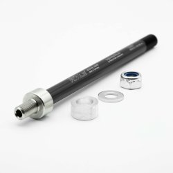 Gennemgende aksel til cykeltrailer Radoxx TA009 M12 x 1,75 lngde 217-229mm