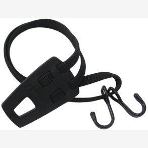 Luggage front carrier strap Bibia with hooks - black